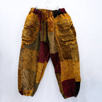 Patchwork pants on a white background