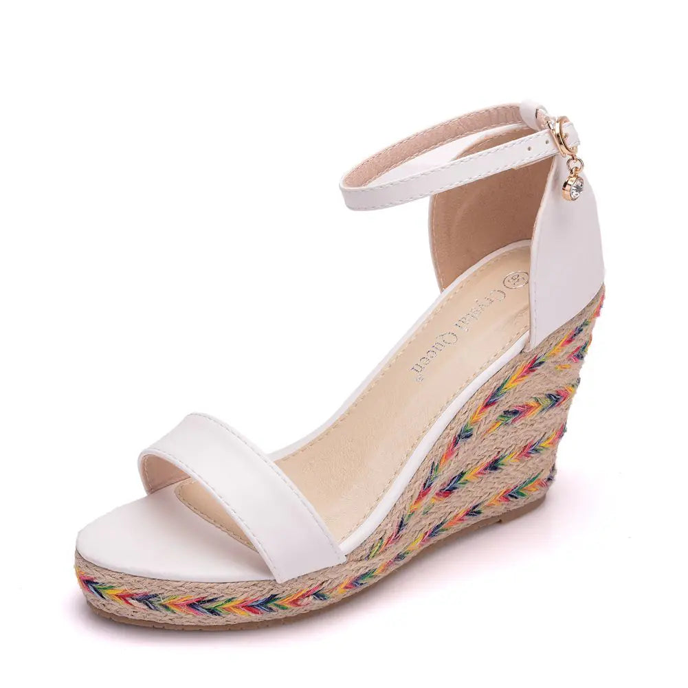 Crystal Queen Wedge Platform Sandals