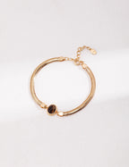 Natural Lapis Lazuli/Tiger Eye Bracelet-1