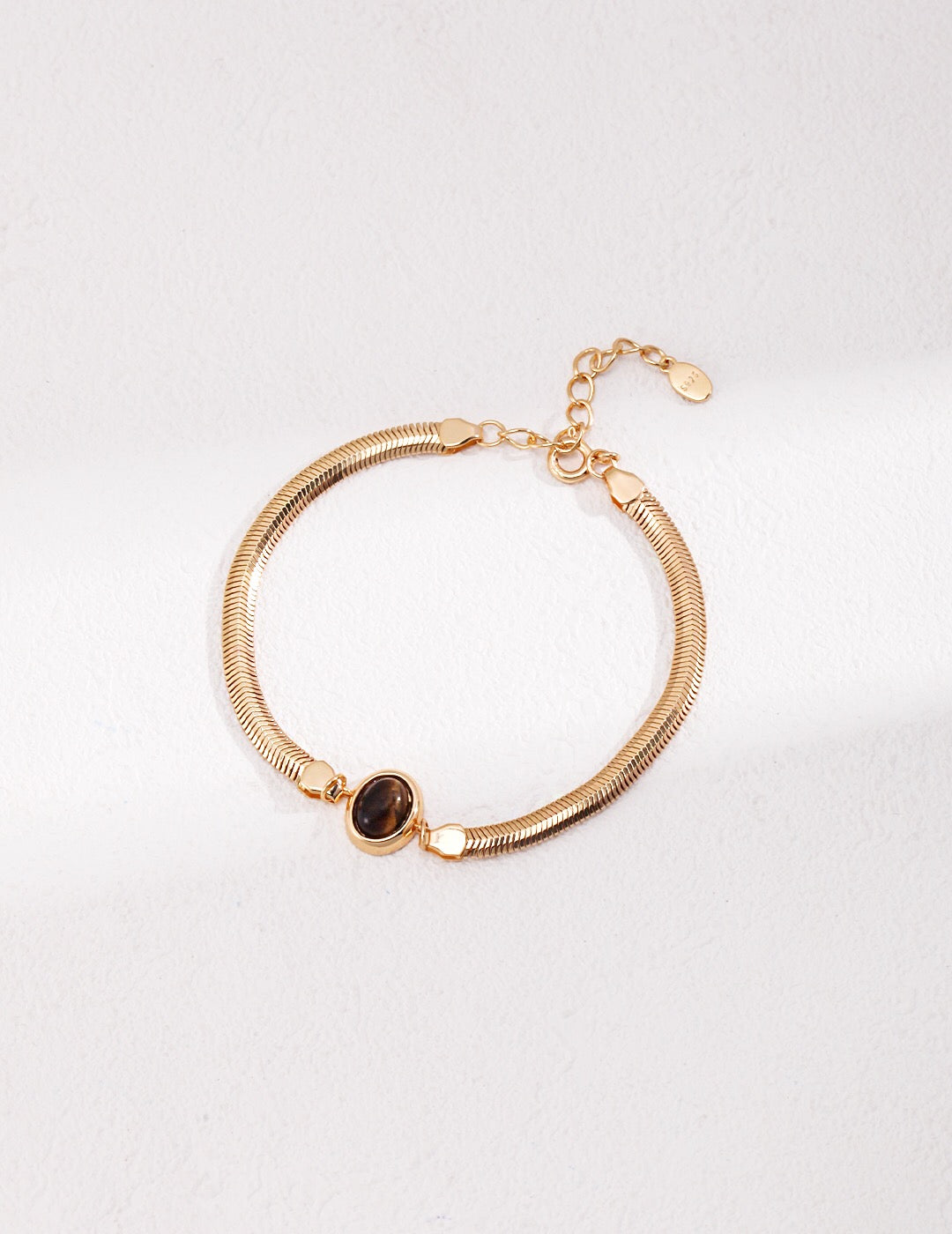 Natural Lapis Lazuli/Tiger Eye Bracelet-1