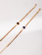 Natural Lapis Lazuli/Tiger Eye Bracelet-3