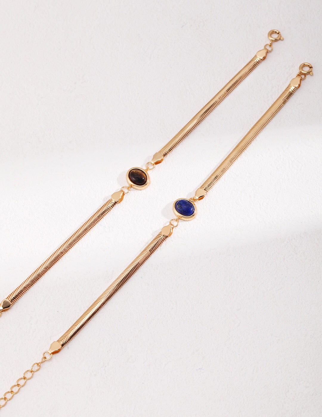 Natural Lapis Lazuli/Tiger Eye Bracelet-3