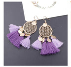 Bohemian Tassel Earrings with Hollow Design
