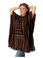 Free-Spirited Hooded Boho Poncho