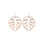 Bohemian Leaf Earrings with Geometric Design