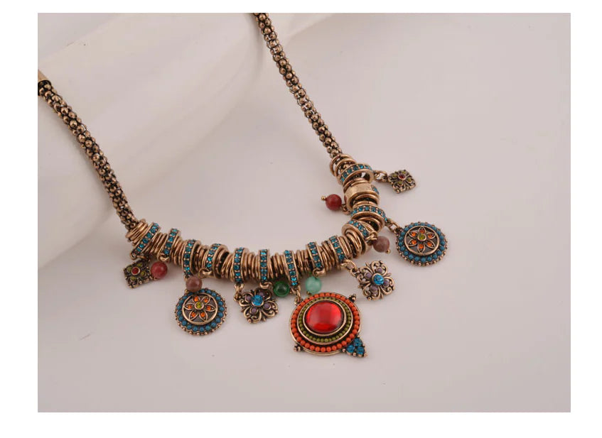Bohemian Vintage Crystal Necklace