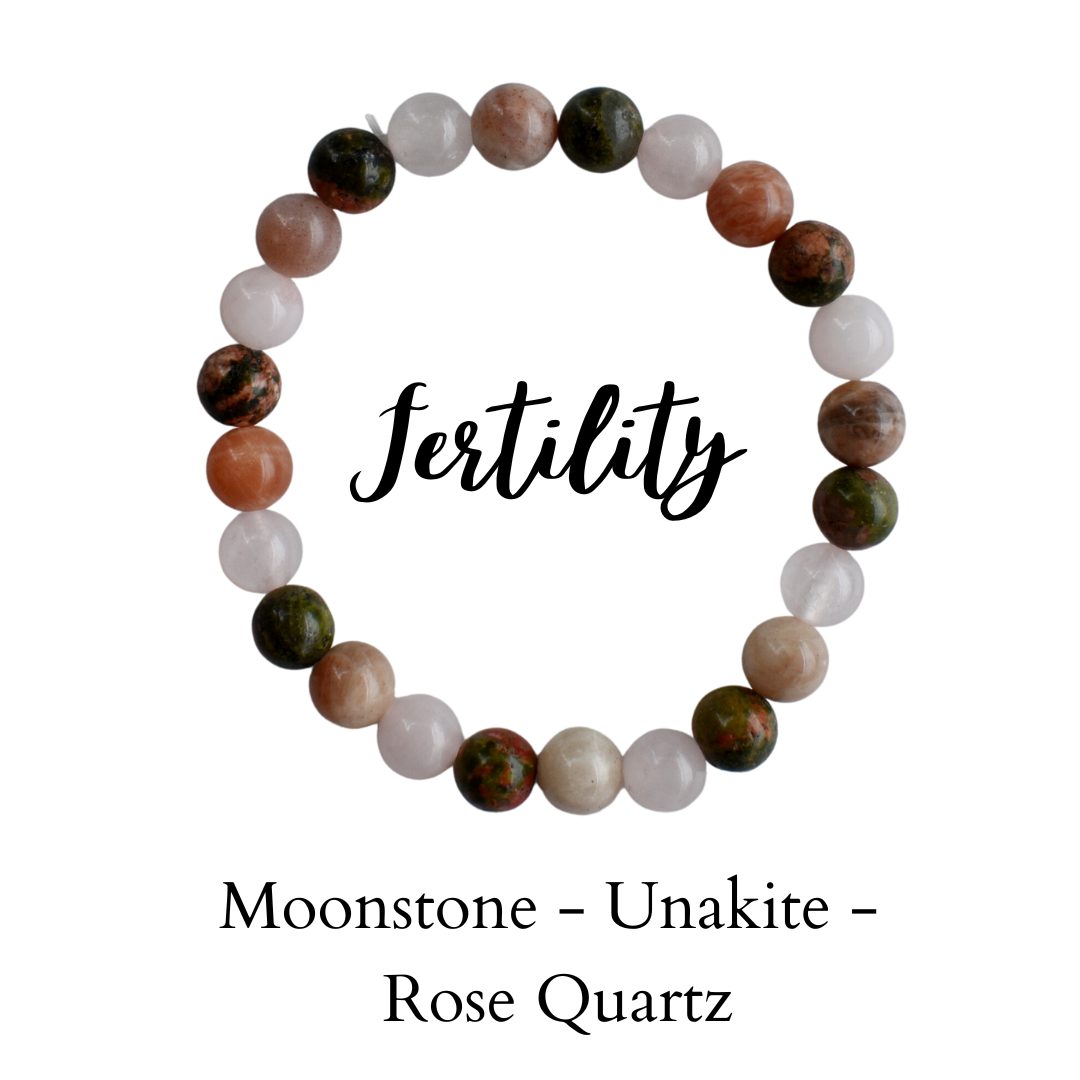 Fertility Bracelet | Moonstone Unakite | Rose Quartz