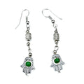 Bohemian Colorful Silver Beaded Hand Earrings