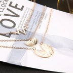 Bohemian Multi-Layer Heartbeat Pendant Necklace