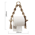 Bohemian Macrame Toilet Paper Holder and Rack