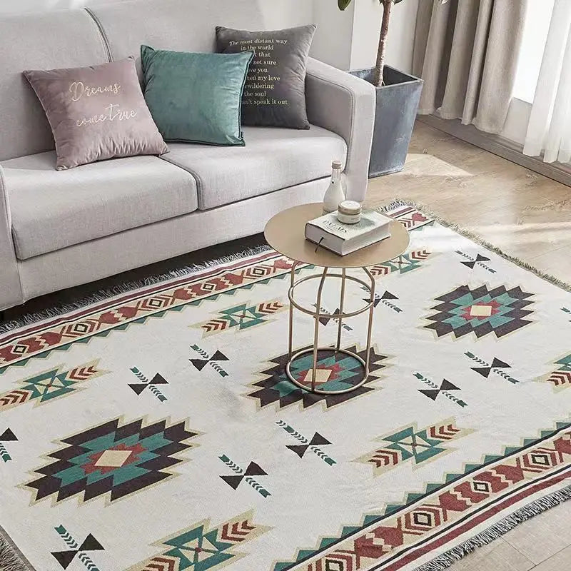 Bohemian Multipurpose Sofa Cushion Tablecloth Blanket