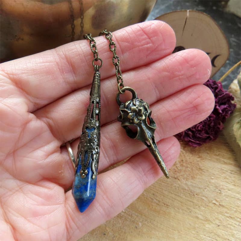 Seer’s Crow Lapis Pendulum
