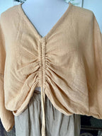 Ramie Draw Top - Natural