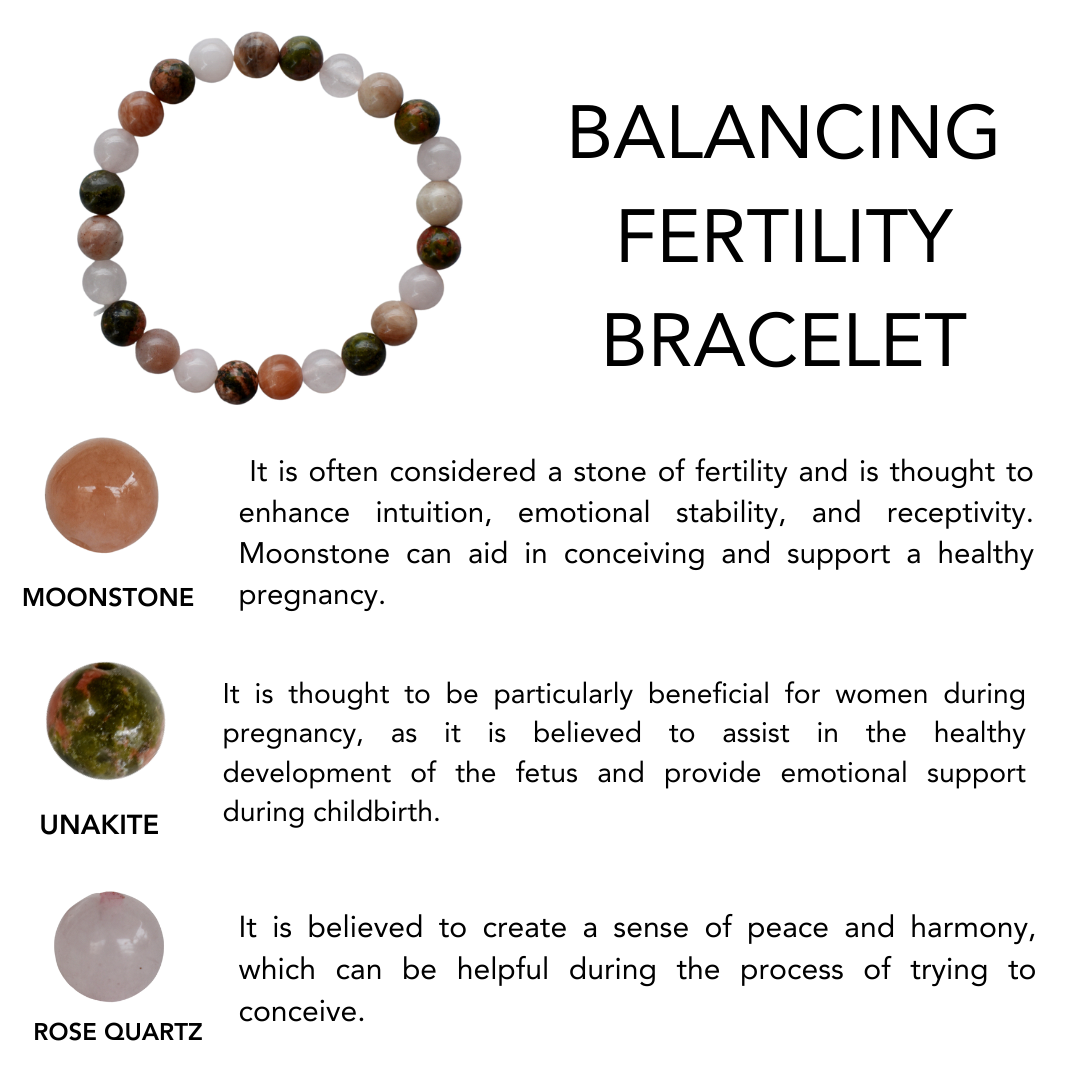 Fertility Bracelet | Moonstone Unakite | Rose Quartz