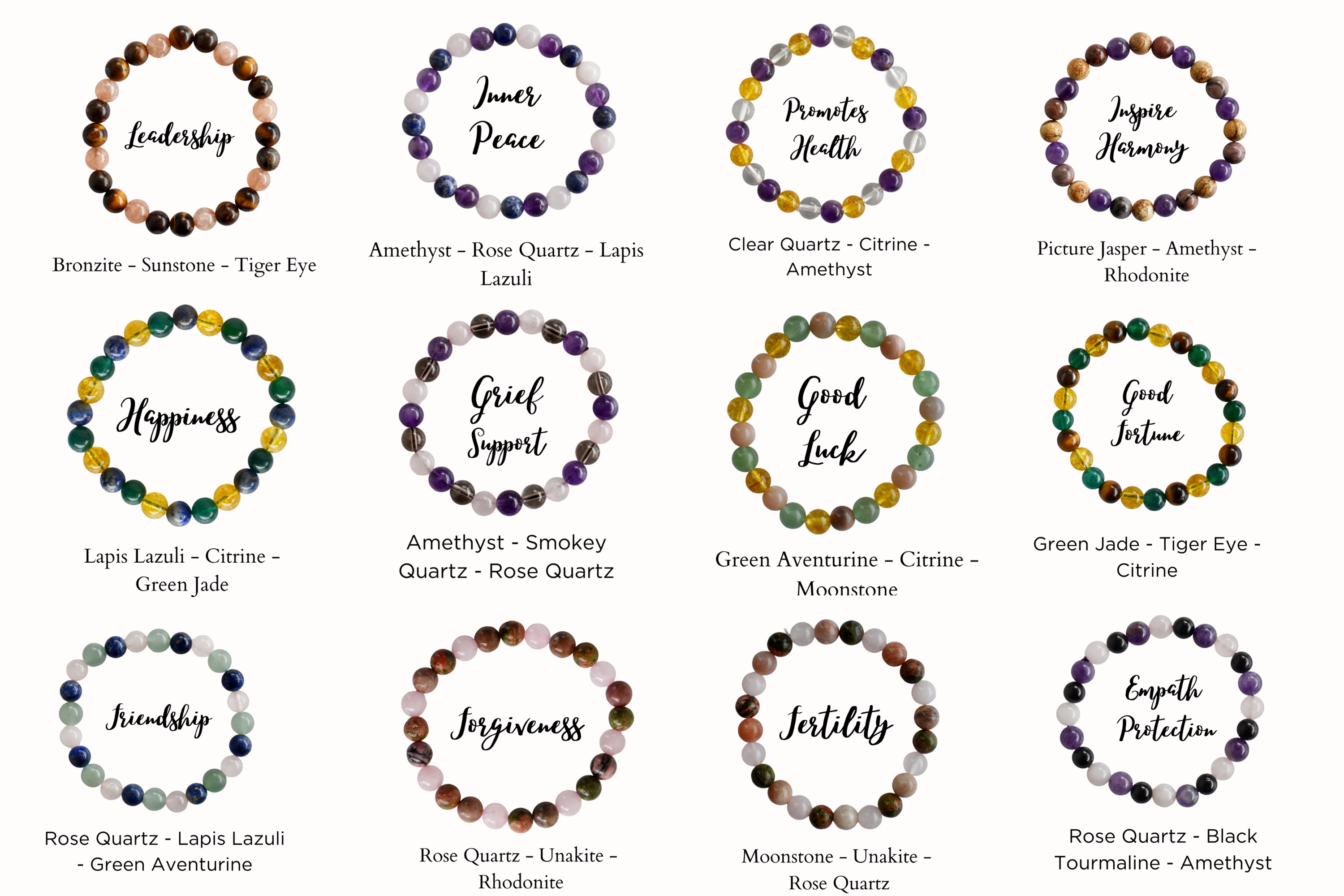 Fertility Bracelet | Moonstone Unakite | Rose Quartz