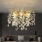 Gold Crystal Tree Branch Chandelier 18 Inch K9 Crystals