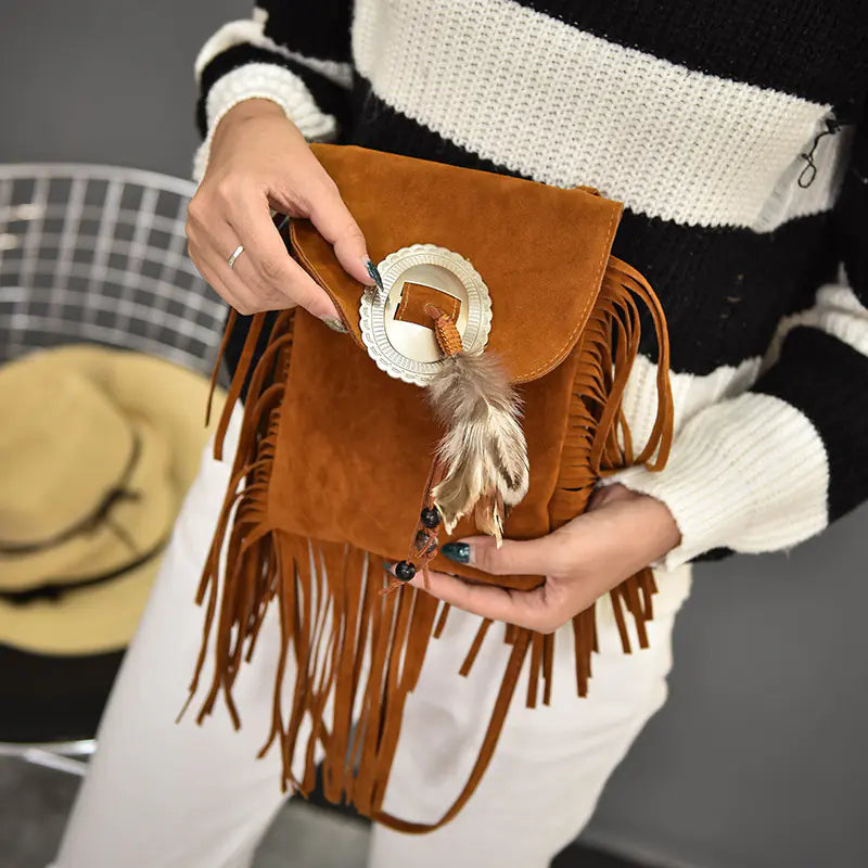 Bohemian Tassel Messenger Bag for Women