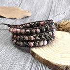 Bohemian Natural Stone Handmade Woven Bracelet