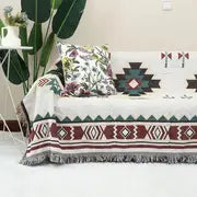 Bohemian Multipurpose Sofa Cushion Tablecloth Blanket