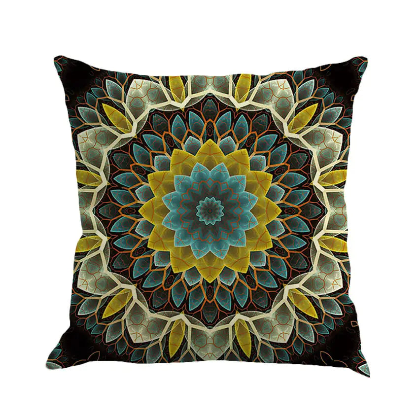Bohemian Geometric Pattern Linen Cushion Pillowcase