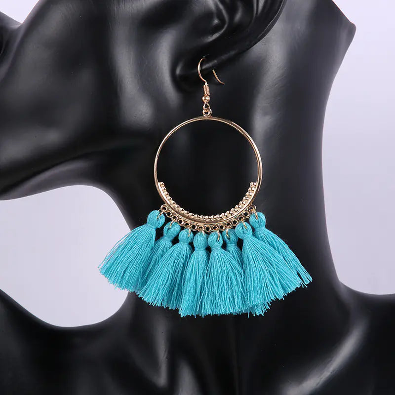 Bohemian Tassel Earrings - Fashionable Drop Jewelry