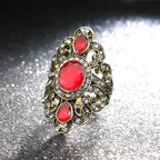 Bohemian Vintage Style Resin Rhinestone Ring