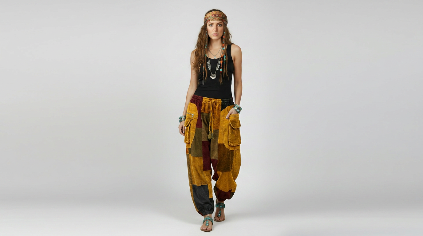 Artisan Patchwork Corduroy Cargoes
