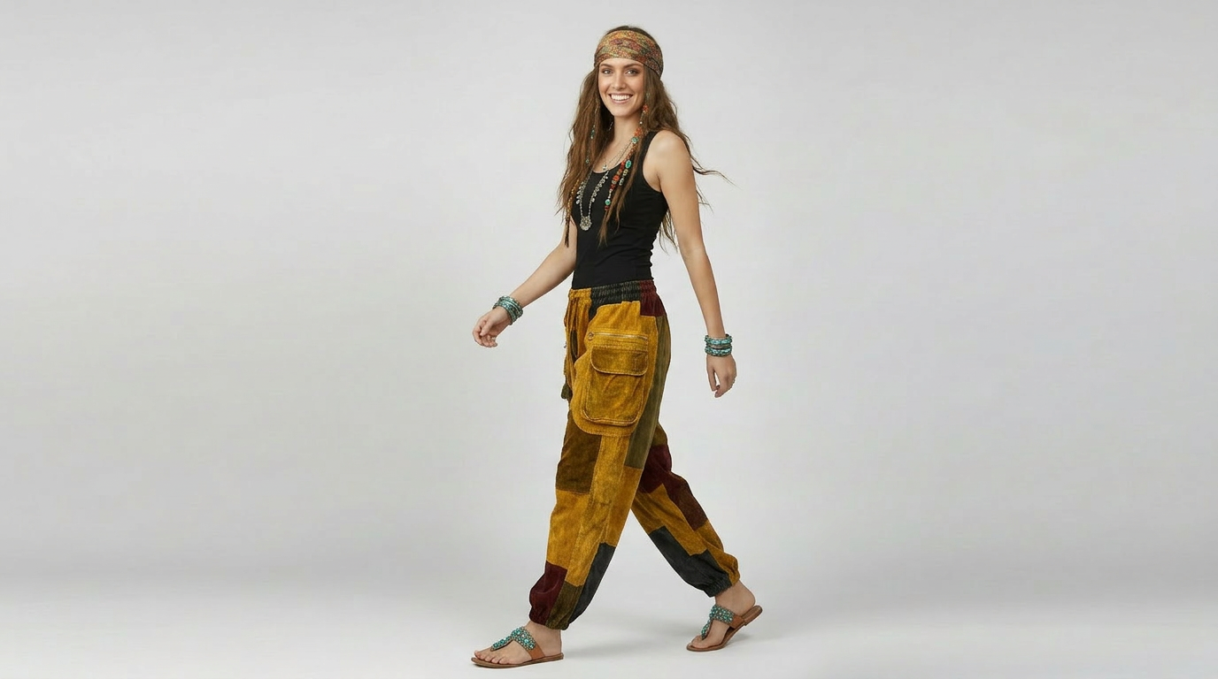 Artisan Patchwork Corduroy Cargoes