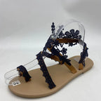 Bohemian Floral Casual Flat Roman Sandals