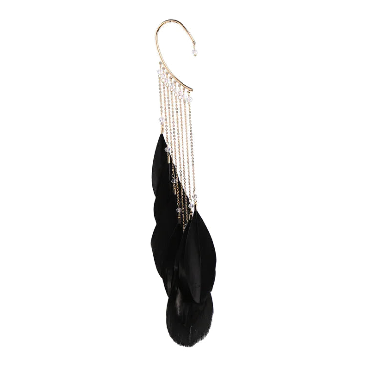 Bohemian Long Tassel Feather Earrings