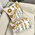 Bohemian Floral Embroidered Cotton Pillow Cover