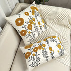 Bohemian Floral Embroidered Cotton Pillow Cover