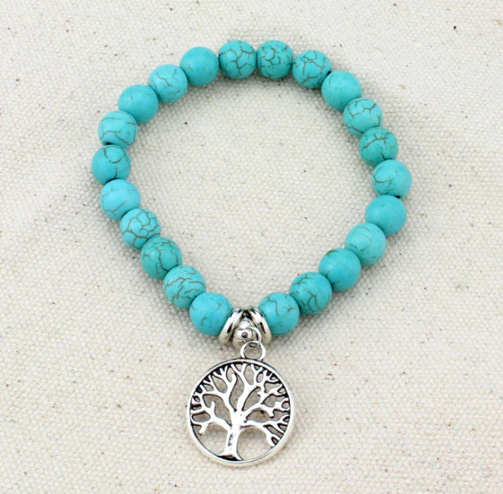 Vintage Bohemian Style Turquoise Beaded Bracelet