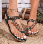 Bohemian Rhinestone Casual Summer Sandals