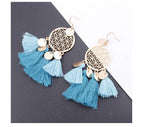 Bohemian Tassel Earrings with Hollow Design