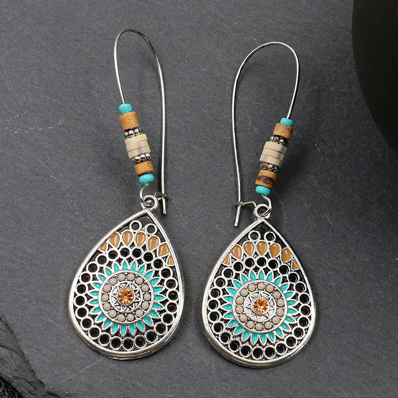 Bohemian Hollow Water Drop Earrings