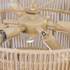 Bohemian Woven Rattan Chandelier