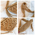 Bohemian Macrame Braid Clutch Bag