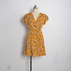 Women's Mini Bohemian V Neck Chiffon Dress
