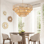 Bohemian Woven Rattan Chandelier