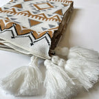 Bohemian Knitted Jacquard Tassel Throw Blanket