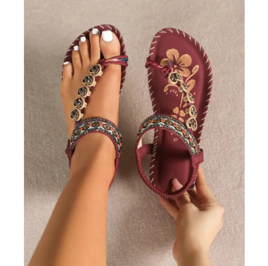 Bohemian Rhinestone Casual Summer Sandals