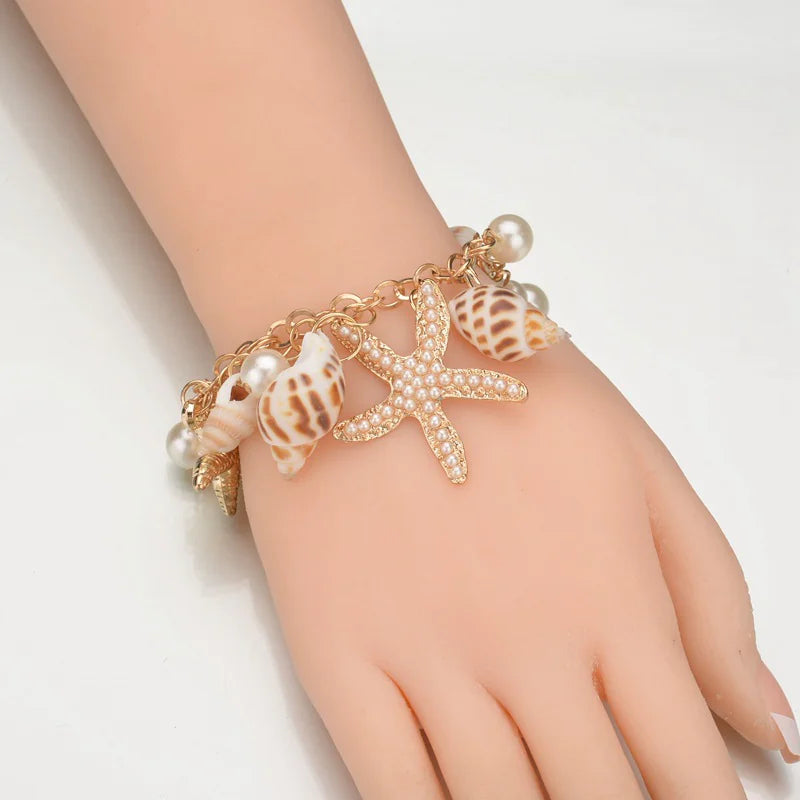 Bohemian Ocean Tide Starfish & Shell Bracelet