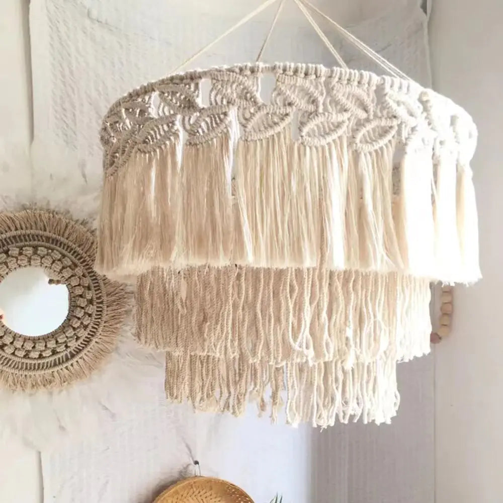 Bohemian Tapestry Lampshade - Handmade Nordic Decor