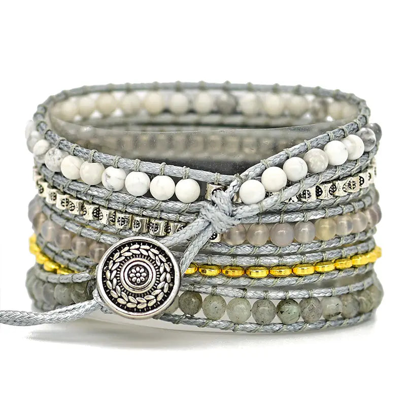 Natural Stone Beaded Crystal Bohemian Strap