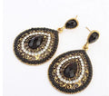 Bohemian Style Drop Earrings with Rhinestones