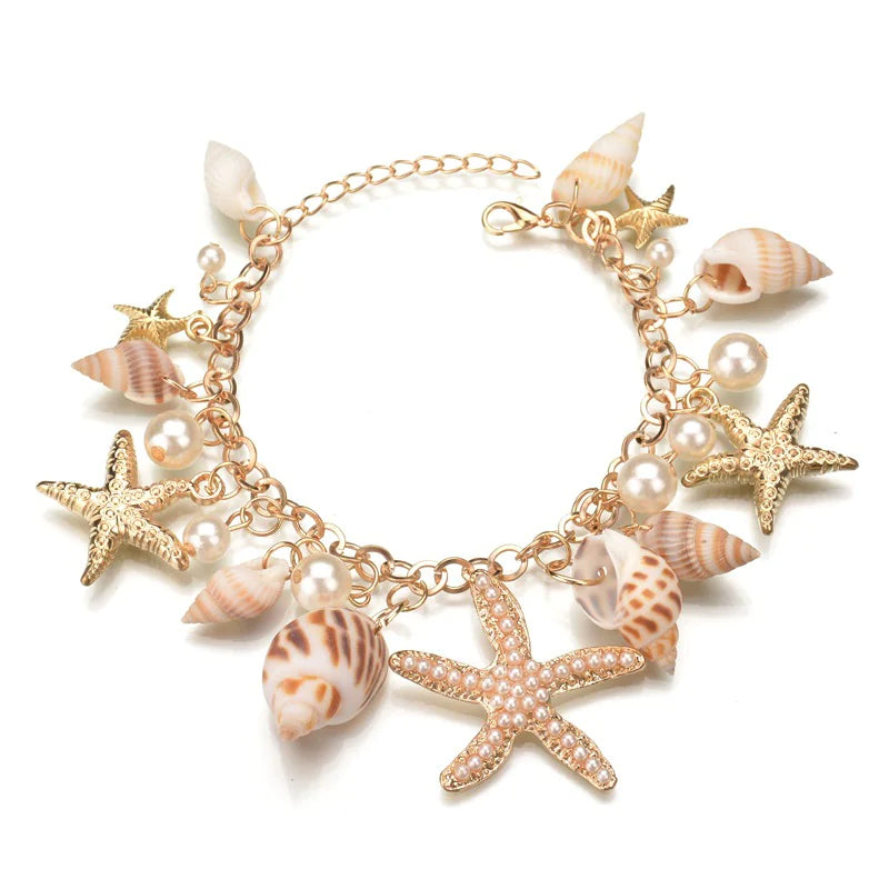 Bohemian Ocean Tide Starfish & Shell Bracelet