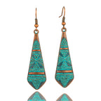 Bohemian Hollow Earrings with Totem Pendant