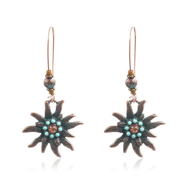 Alloy Sunflower Bohemian Earrings