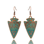 Bohemian Hollow Earrings with Totem Pendant
